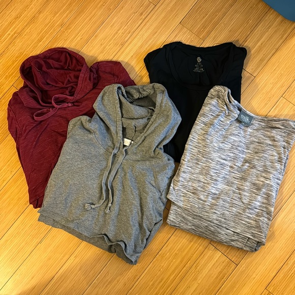Latched Mama Tops - Nursing top bundle size M latched mama, milk, kindred bravely